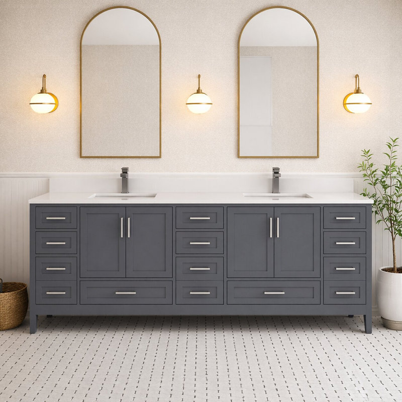 Ayna Decors Rooh 84 In. Bath Vanity Cabinet Without Top In